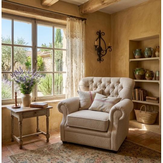 klasszikus mediterran stilusu egyedi karpitos fotel valaszthato szovet tuzott chesterfield elegans nappali ulogarnitura len provence cottage amerikai vilagos.jpg